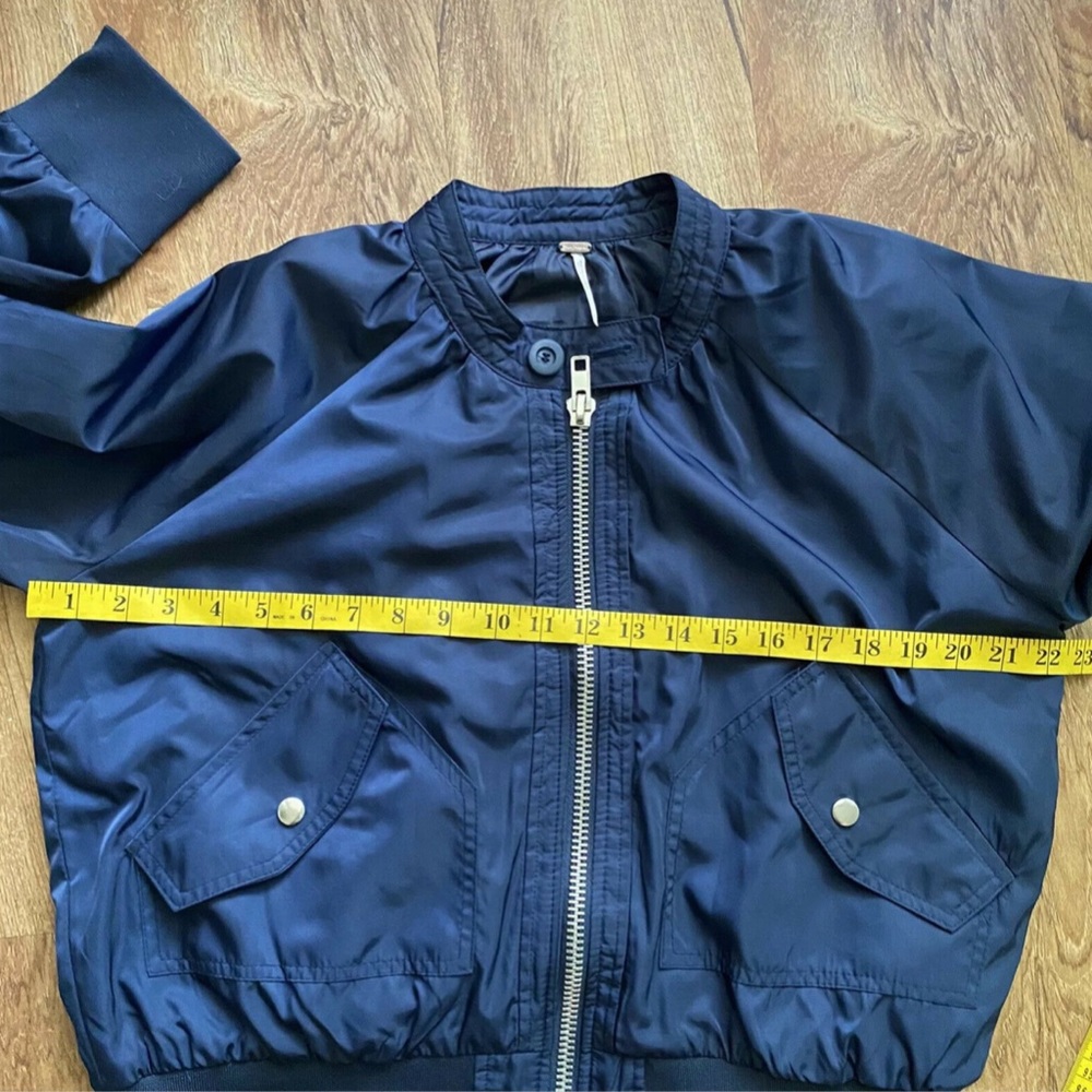 Free People Midnight Blue Bomber Jacket - Picture 7 of 7